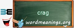 WordMeaning blackboard for crag